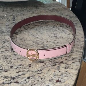 Coach Horse and Carriage Buckle Belt - Women - Pink - size: Large